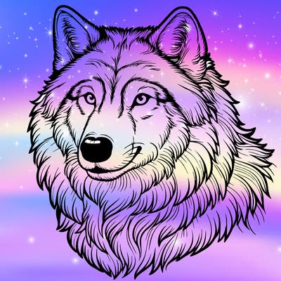 realistic wolf