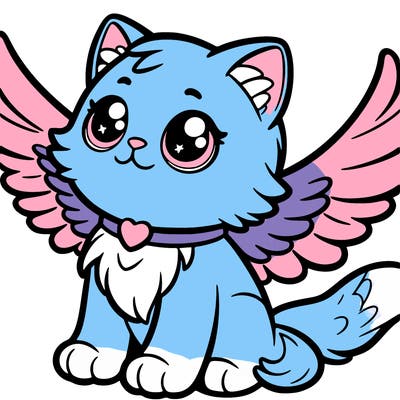 cat with wings