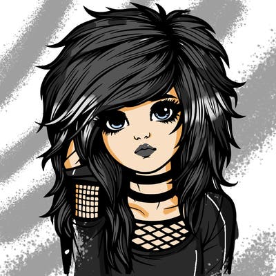 realistic emo girl