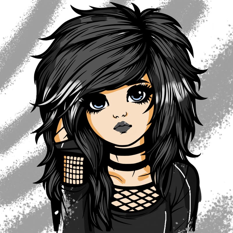 realistic emo girl