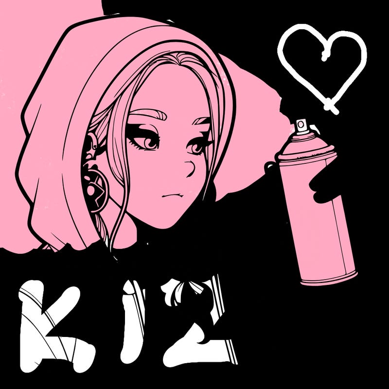 a realistic girl, spray painting