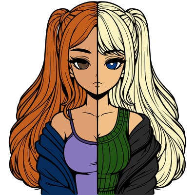 realistic girl split