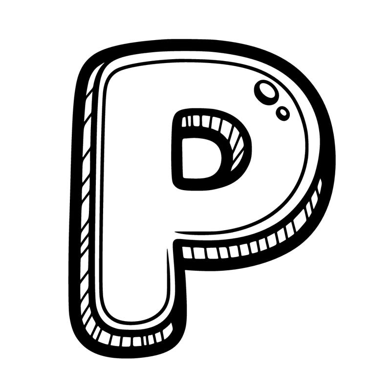 big letter p