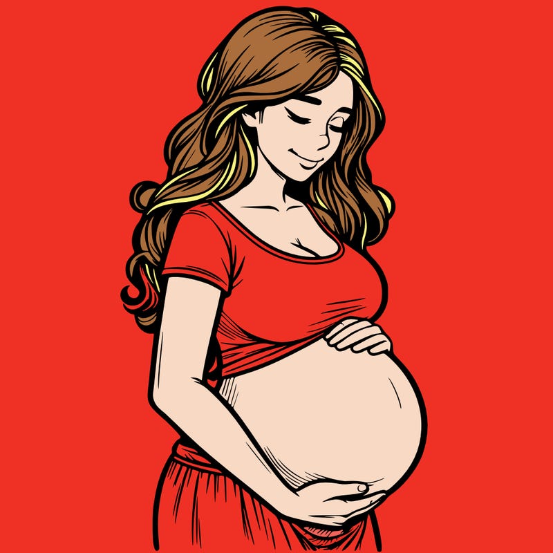 woman heavily pregnant realistic