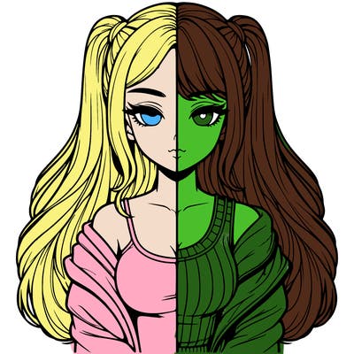 realistic girl split