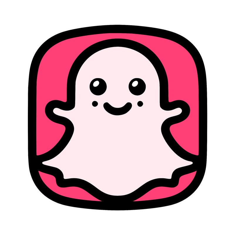 snapchat logo without a face