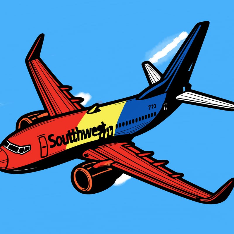 southwest airlines 737 plane