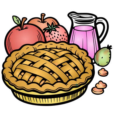a pie of food