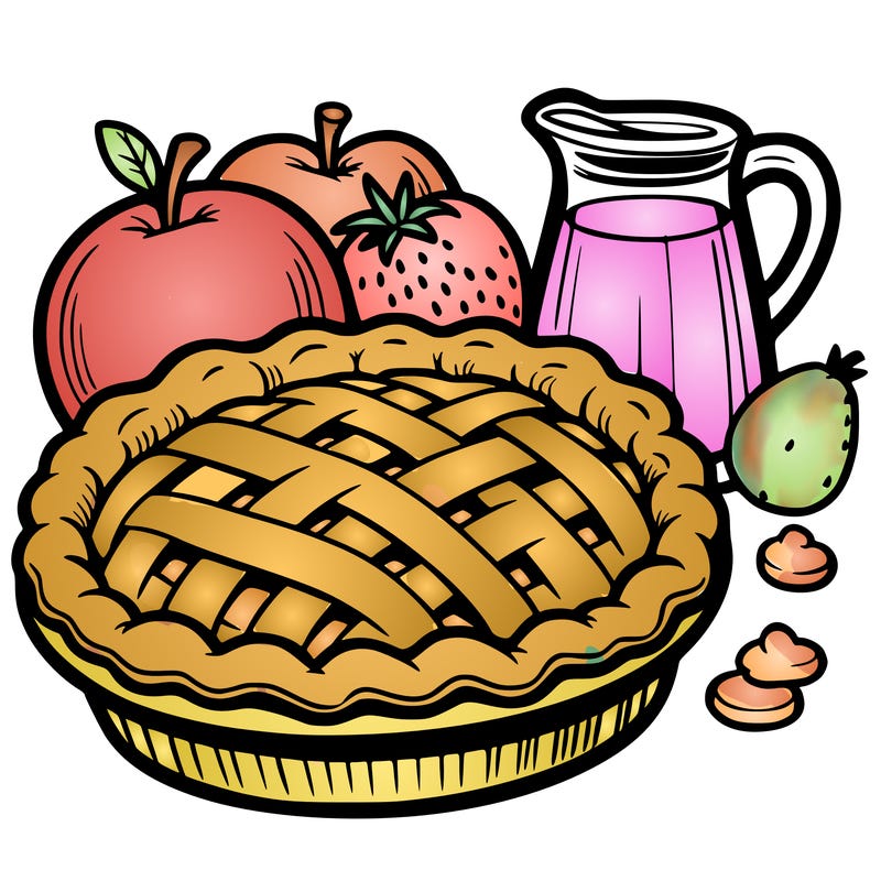 a pie of food