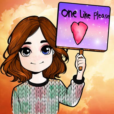 realistic girl holding up a sign