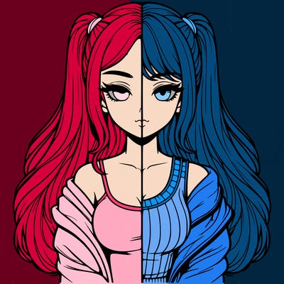 realistic girl split
