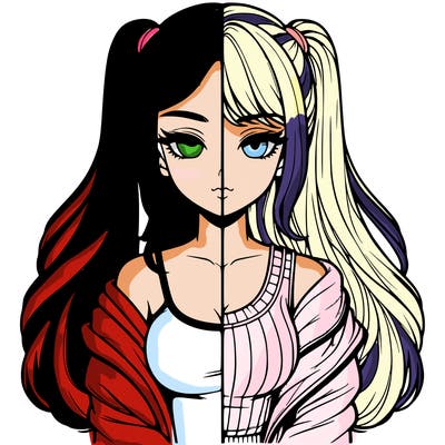 realistic girl split