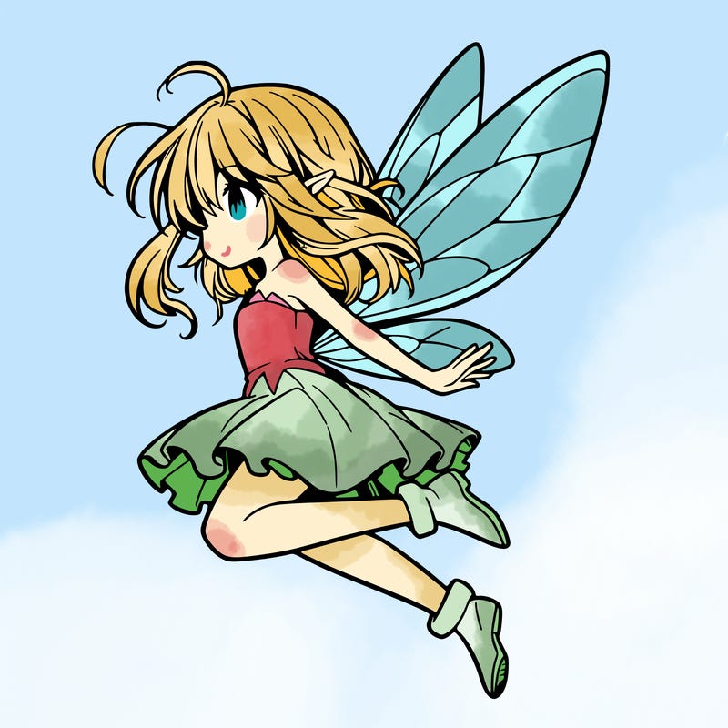 manga fairy flying