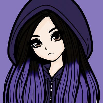 girl with long strait hair in hoody