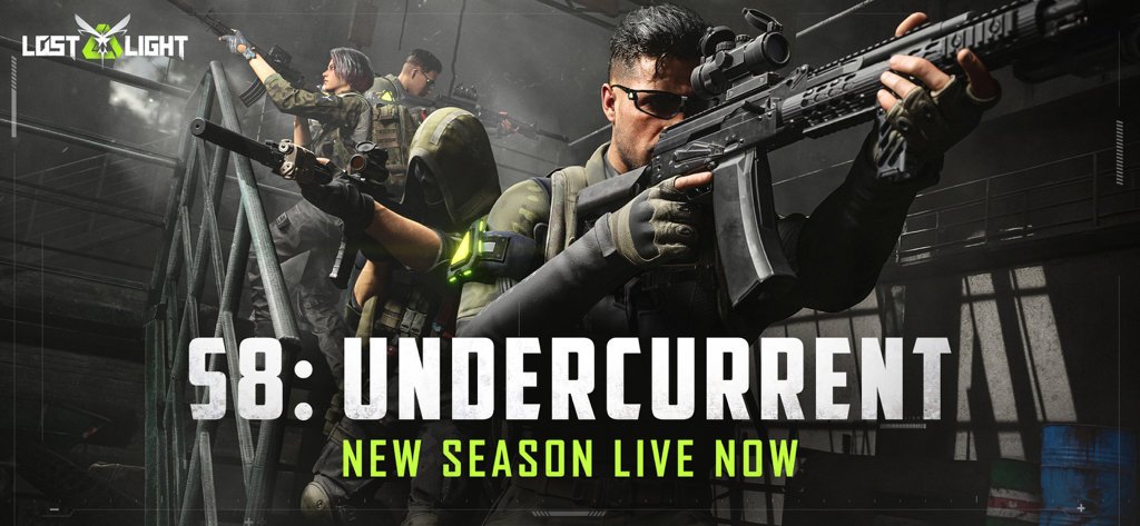 Lost Light: Weapon Skin Treat - Squadra tattica con armi nell'arte promozionale di Lost Light Stagione 8 Undercurrent