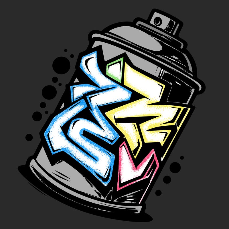 a spray can graffiti