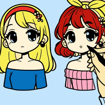girls drawing