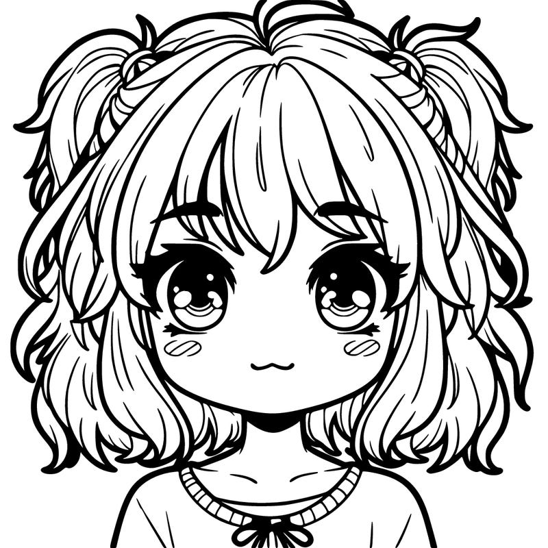 cute girl with shaggy hair