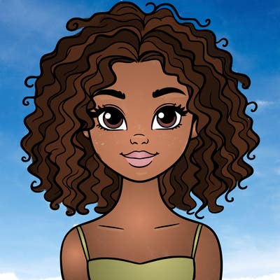 woman with curly hair