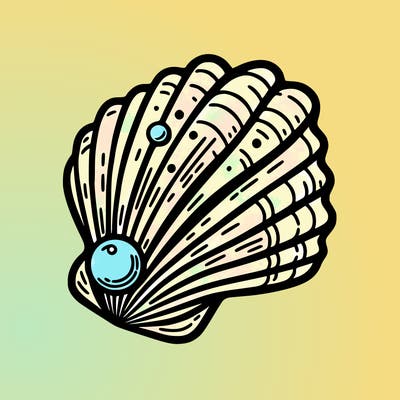 sea shell with pearl