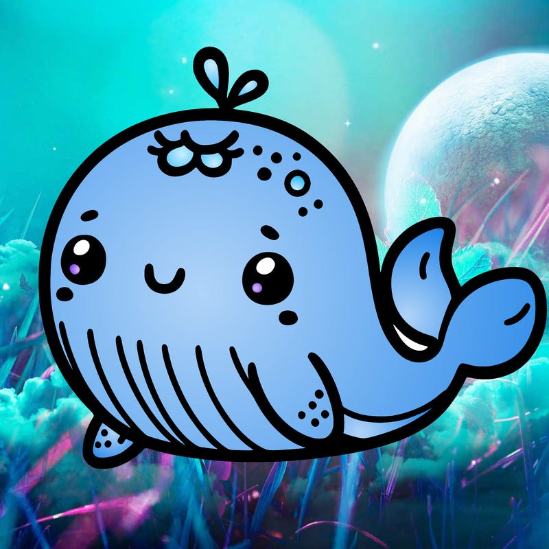 a cute whale