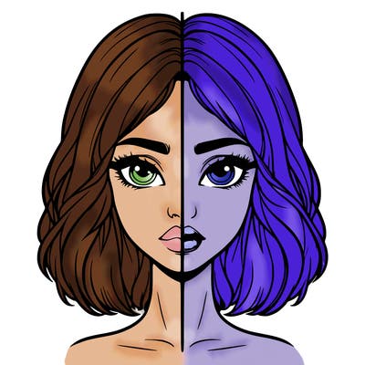 realistic girl split