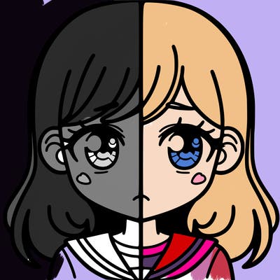 a split of a girl