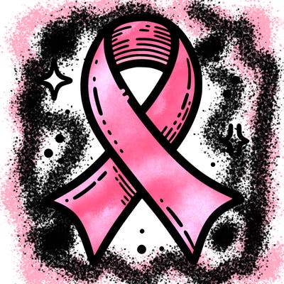 ribbon symbol of national breast cancer awareness month