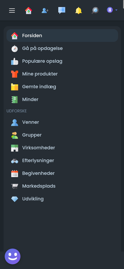 SOCii - Side navigation menu of the SOCii social media app showing various community and exploration features.