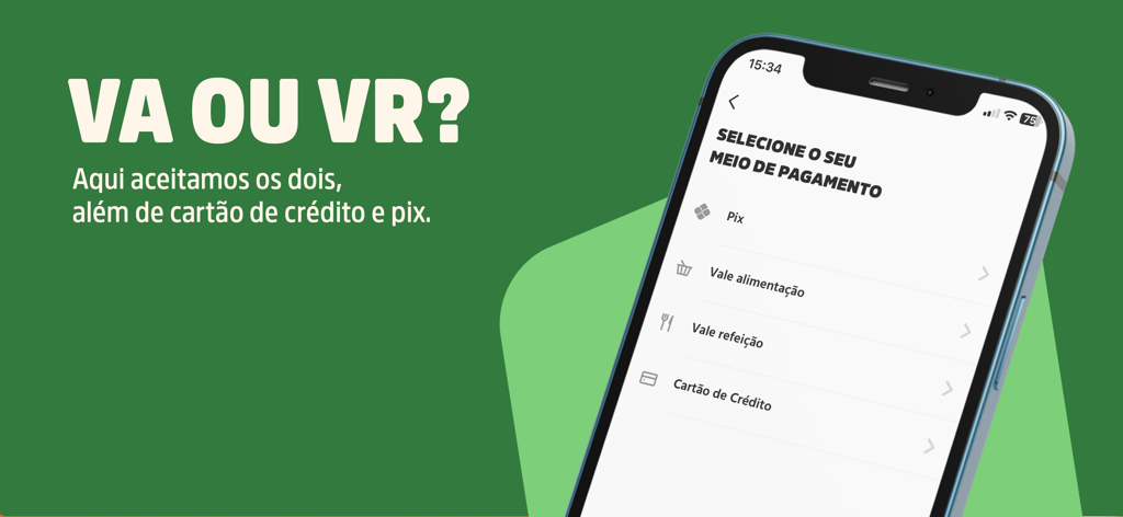 Mobile screen of the Liv Up app displaying various payment methods including meal vouchers and credit cards