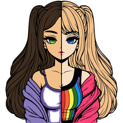 realistic girl split