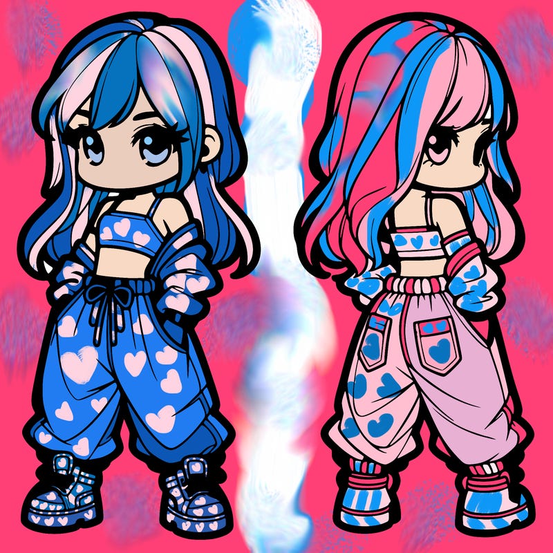 girl in crop top and baggy pants