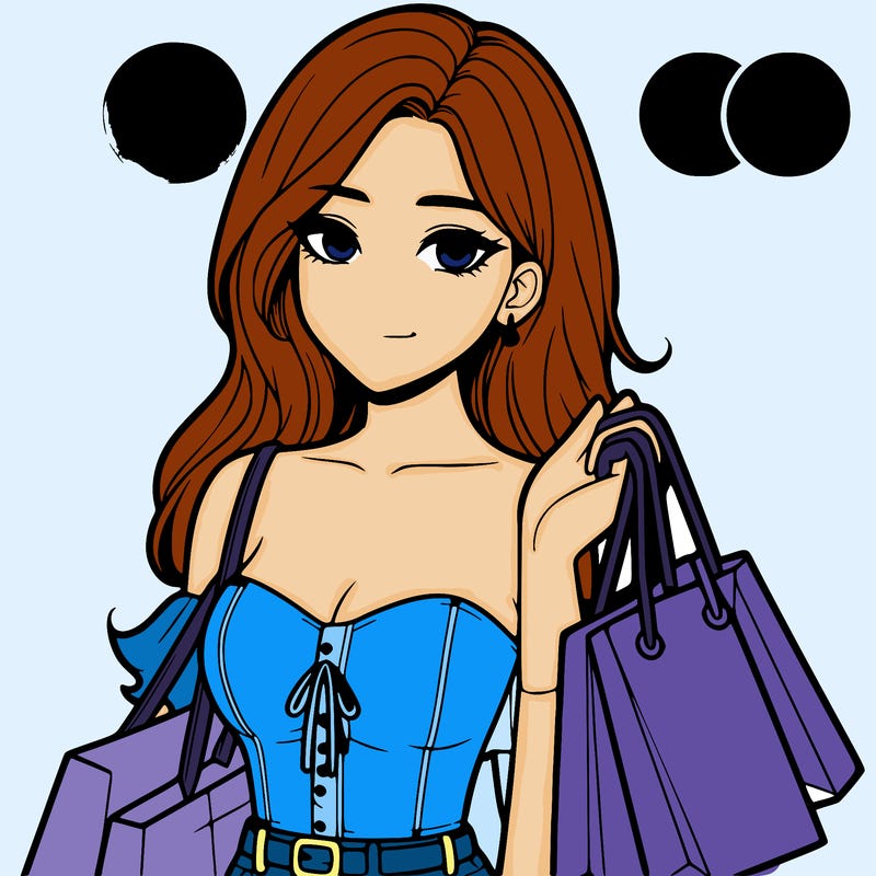 beautiful woman with shopping bags.