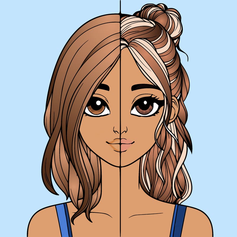 realistic girl split