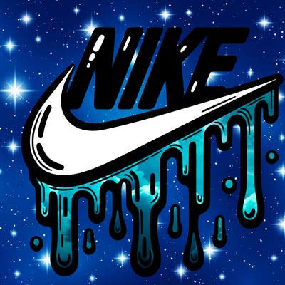 dripping nike logo