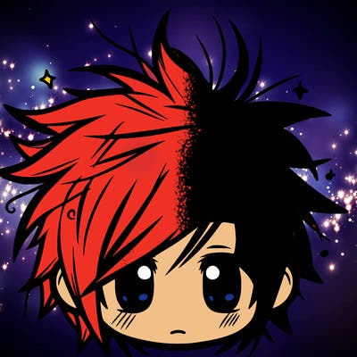 messy hair sharp eyes