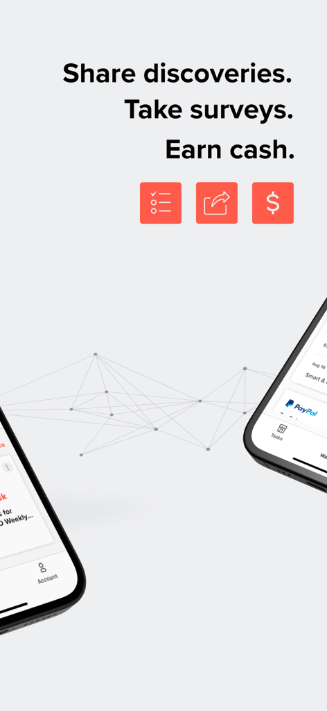 Promotional graphic for Premise app showing mobile interface for completing tasks and earning cash rewards