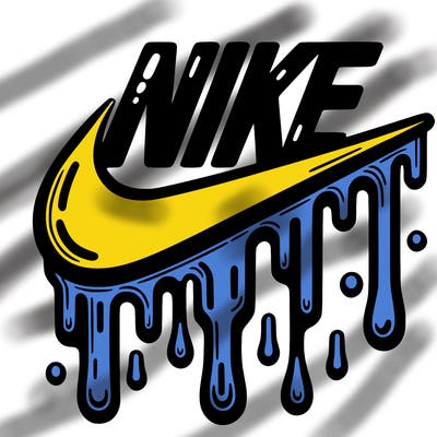 dripping nike logo