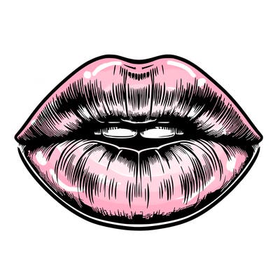 realistic mouth with lips