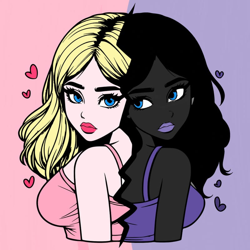 realistic girl split