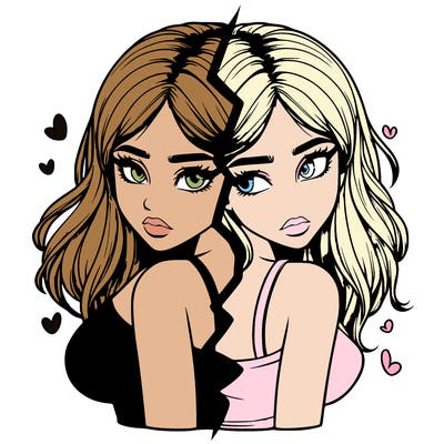 realistic girl split