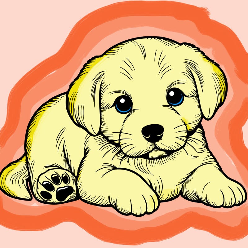 a cute realistic puppy