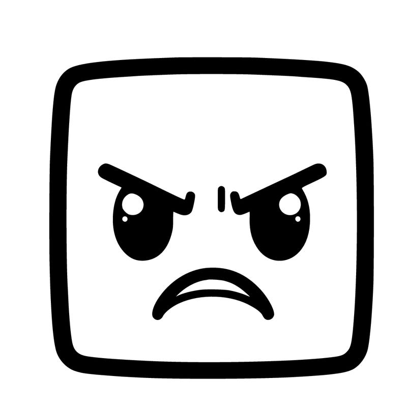 anger square face from emotion