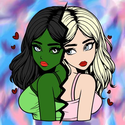 realistic girl split