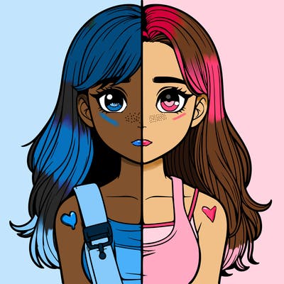 realistic girl split