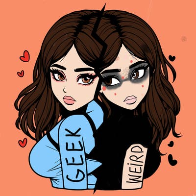 realistic girl split