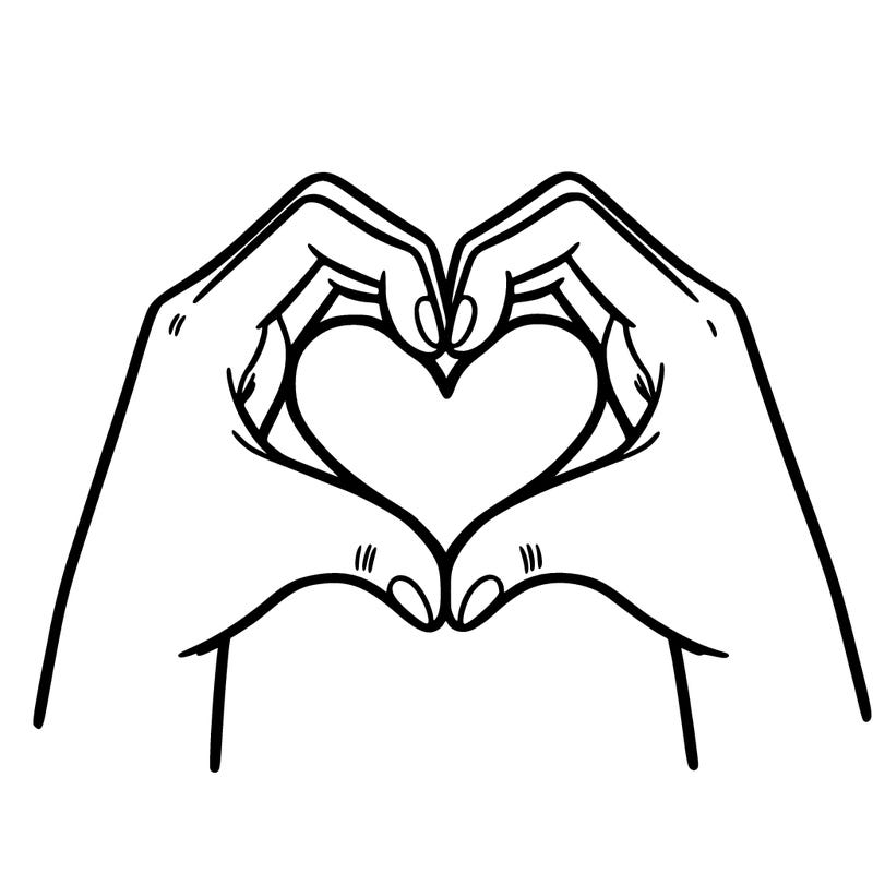 two hands make a heart