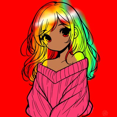 shy pretty girl wearing a sweater that is falling off one shoulder portrait