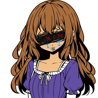 anime girl with no face