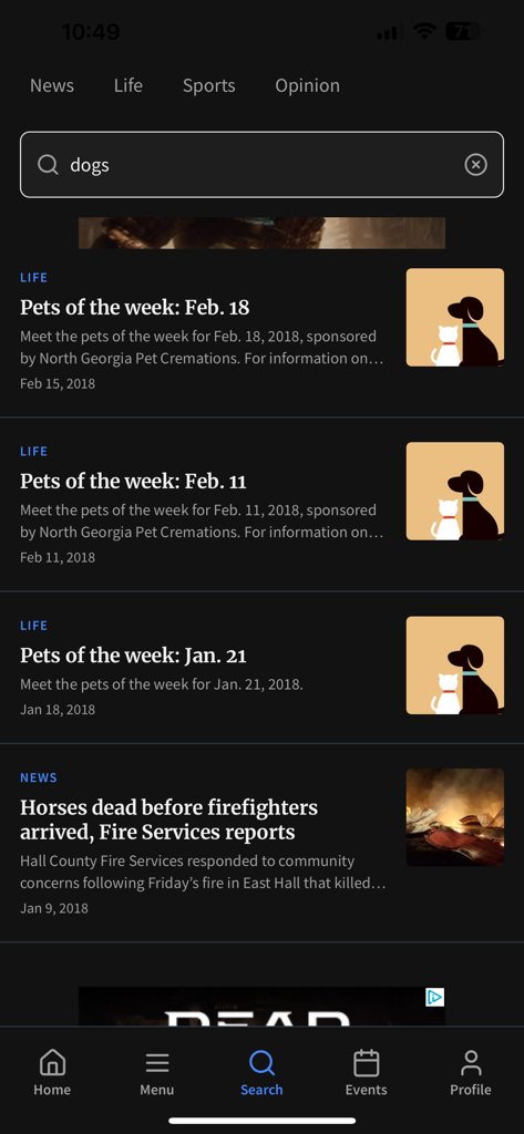 Gainesville Times - Search results for dogs in the Gainesville Times mobile app featuring local news and pets of the week articles